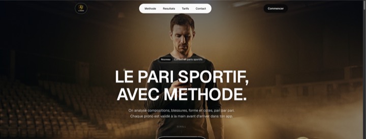 Site de AJ Pronos, réalisation Digiflow