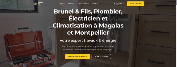 Site de Brunel & Fils BMH, réalisation Digiflow