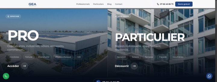 Site de Groupe Expert Altitude, réalisation Digiflow