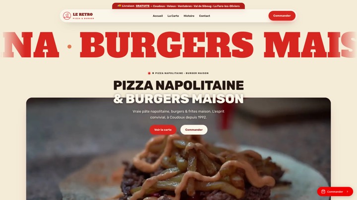 Site de Le Rétro, réalisation Digiflow