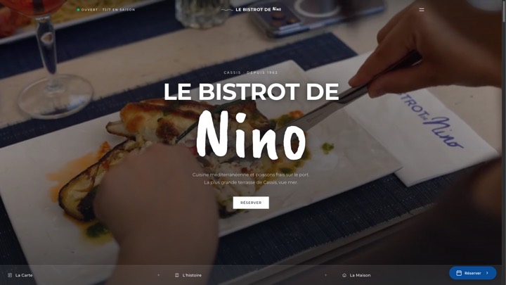 Site de Le Bistrot de Nino, réalisation Digiflow