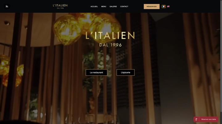Site de L'Italien, réalisation Digiflow