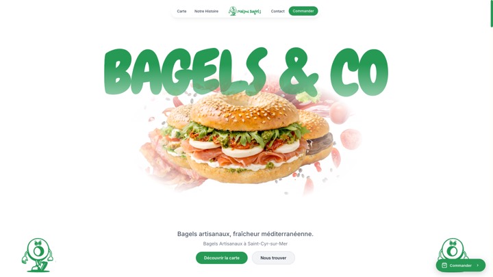 Site de Maison Bagels, réalisation Digiflow