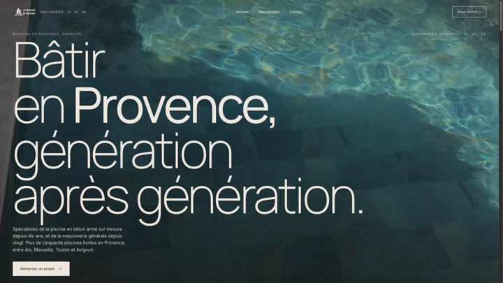 Site de Maisons de Provence, réalisation Digiflow
