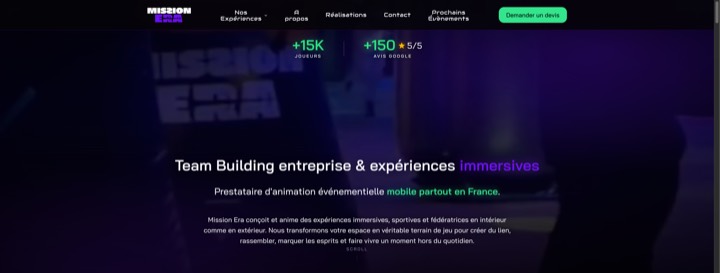 Site de Mission Era, réalisation Digiflow