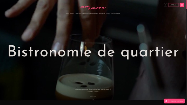 Site de Mon Amour, réalisation Digiflow