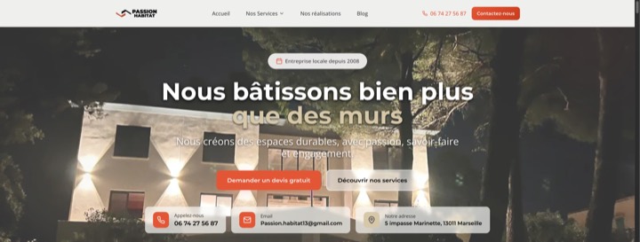 Site de Passion Habitat, réalisation Digiflow