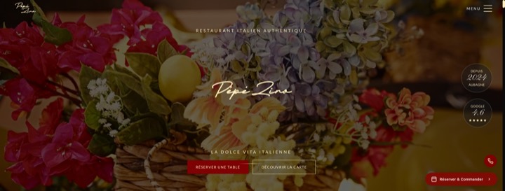 Site de Pepe Zino, réalisation Digiflow