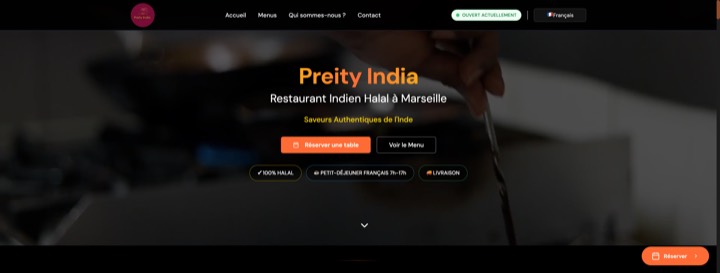 Site de Preity India, réalisation Digiflow