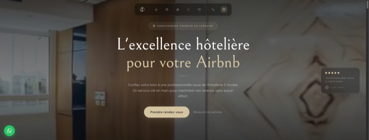 Site de Vahiné Conciergerie, réalisation Digiflow
