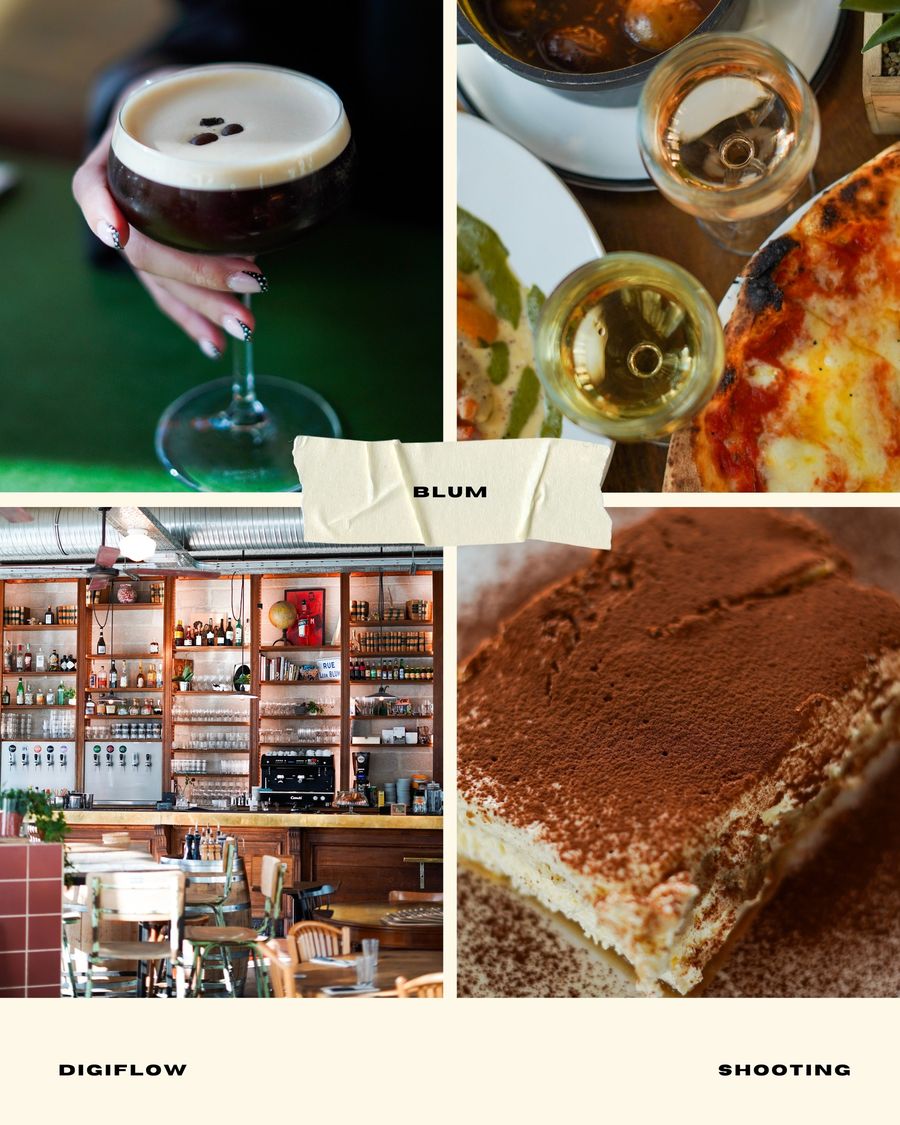 Planche de shooting pour la Brasserie BLUM